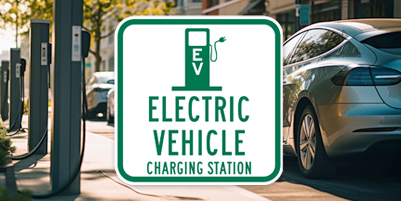 Electric Vehicle Charging Station Sign