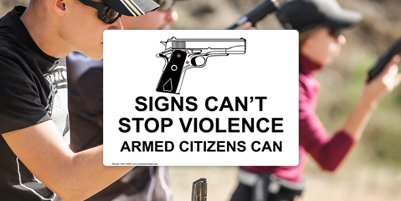 Novelty Gun Sign