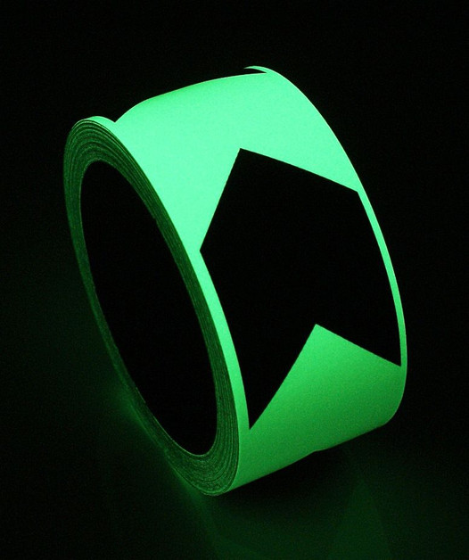 2 inch Glow-in-the-Dark Directional Arrow Tape 15SP2CHV