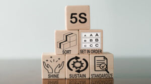 Blocks showing the 5 Steps of 5S