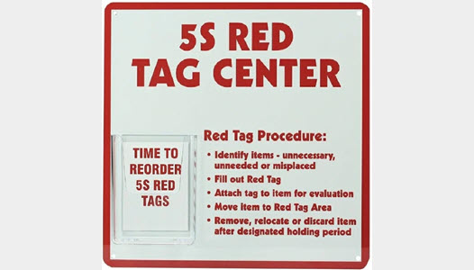 Keeping red tags organized is essential for a red tag program