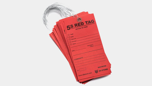 Red Tags are used to identify items to move