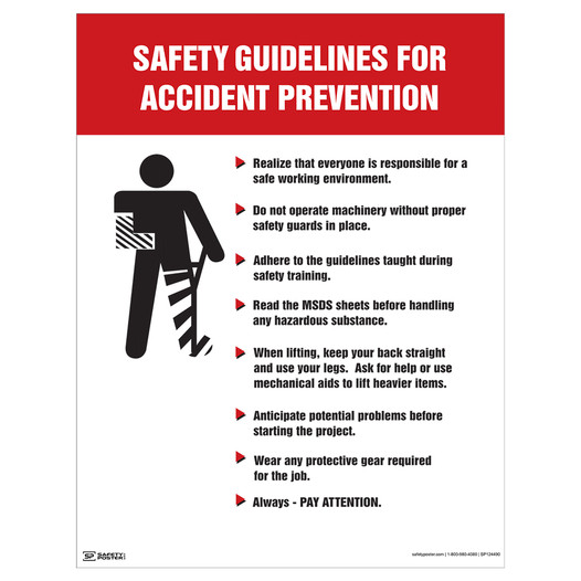 Safety Guidelines For Accident Prevention Poster CS117197