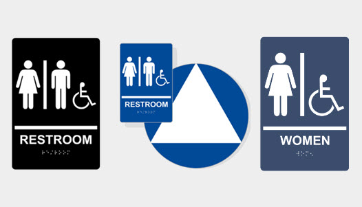 ADA braille signs are required for public restrooms