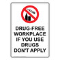 Portrait Drug-Free Workplace If You Sign With Symbol NHEP-8051