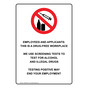 Employees This Is A Drug-Free Workplace Sign NHEP-8063