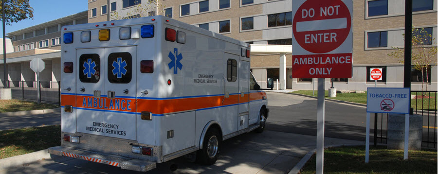 ambulance at hospital