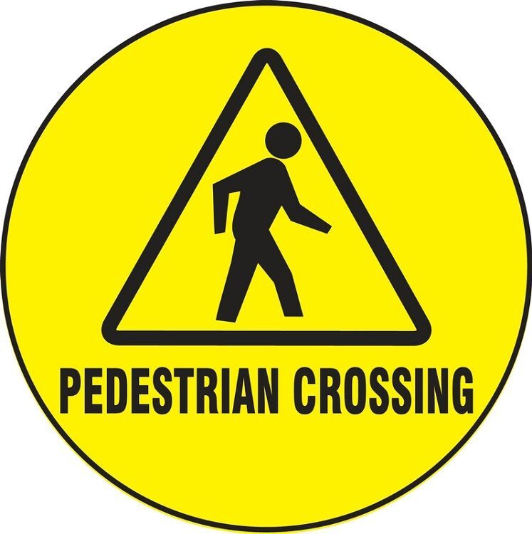 LED Floor Sign Projector Lens ONLY - Pedestrian Crossing