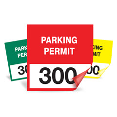 Parking Permit Cling Stickers