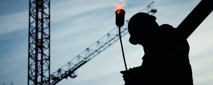 night construction scene