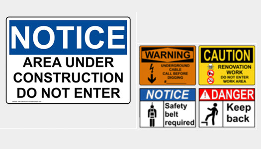 Construction Safety Signs