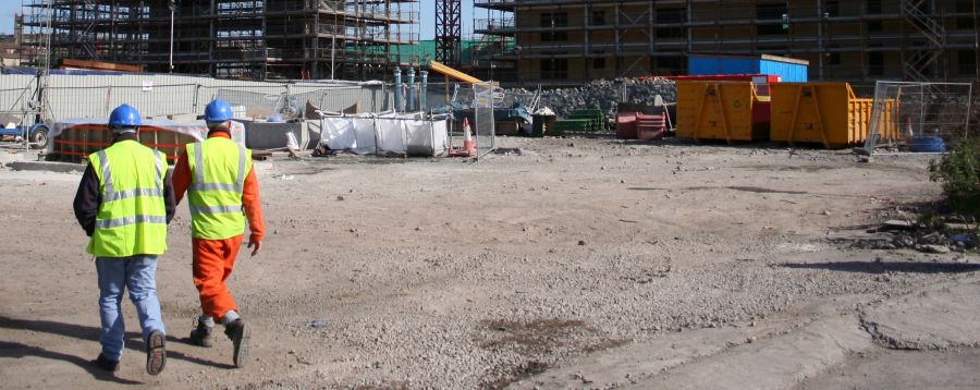 workers at a construction site