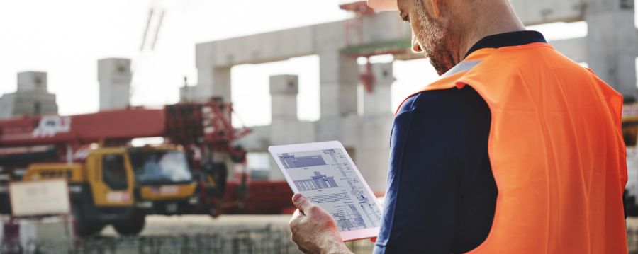 worker at construction site