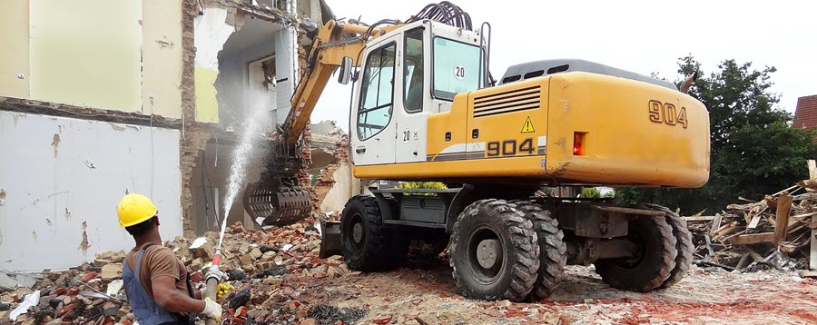 dust on construction site