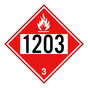 DOT Flammable 3 1203 Hazmat Sign DOT-9914