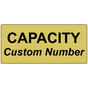 Gold Custom Elevator Capacity Sign EGRE-39367-Black_on_Gold