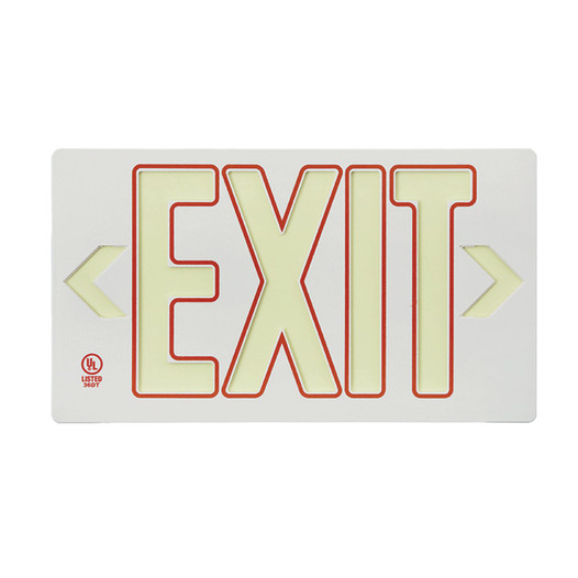 Ultra-Glow Exit Sign With Outline Letters CS149953