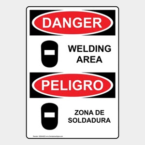 OSHA welding safety sign