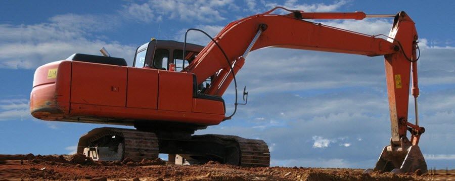 Excavator on jobsite