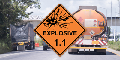 Orange DOT Explosive 1.1 Placard