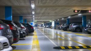 Clean, well-lighted parking garage