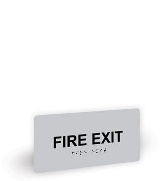 Fire exit braille sign