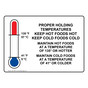 Proper Holding Temperatures Sign NHE-15641