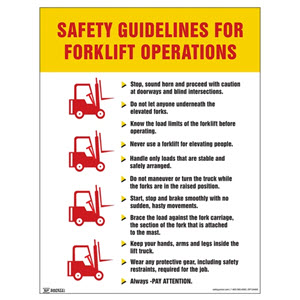 Safety guidelines for forklift operators