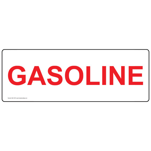 Gasoline Label Sign for Fuel NHE-16761