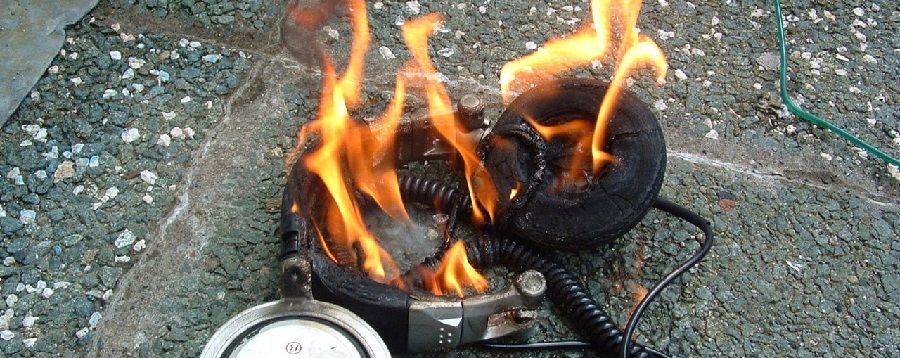 hadphones on fire