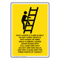 Portrait Face Ladder And Climb Slowly Sign With Symbol NHEP-29661