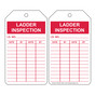 White LADDER INSPECTION Safety Tag CS225351