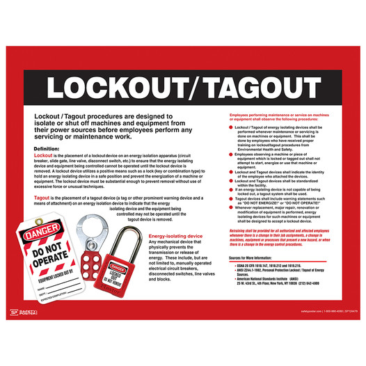 Lockout/Tagout Poster CS194246