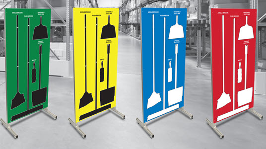 Mobile Clean and Sweep Tool Boards