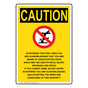 Portrait OSHA CAUTION In Entering Sign With Symbol OCEP-28566