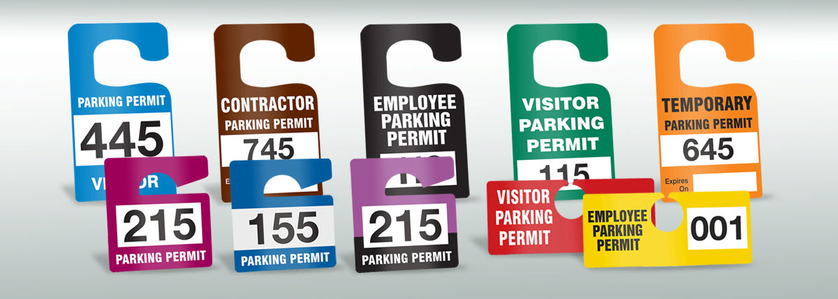 parking permit hang tags