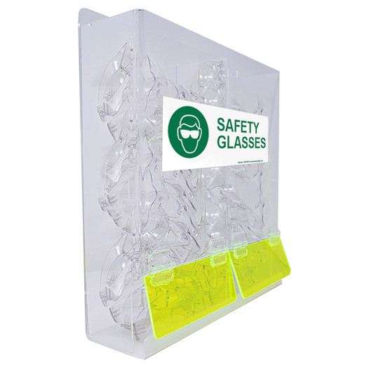 40-Pair Acrylic Safety Glasses Dispenser with Label CS551557