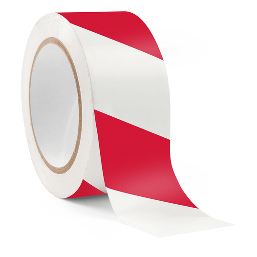 Red and White Striped Floor Marking Tape - 2 in x 108 ft