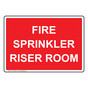 Fire Sprinkler Riser Room Sign NHE-16508