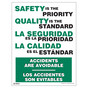 Safety Is The Priority - English/Spanish Poster CS651400