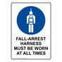 Portrait Fall-Arrest Harness Must Sign With Symbol NHEP-36469