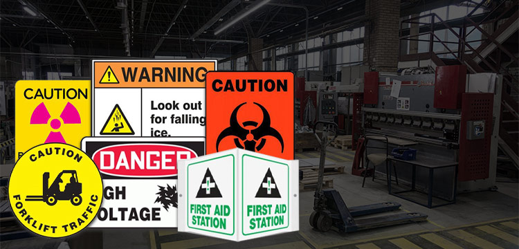 common workplace safety signs