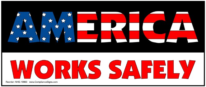 AMERICA WORKS SAFELY BANNER