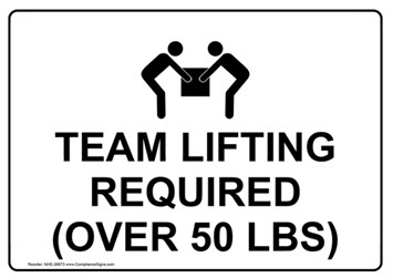 team-lifting diagram sign