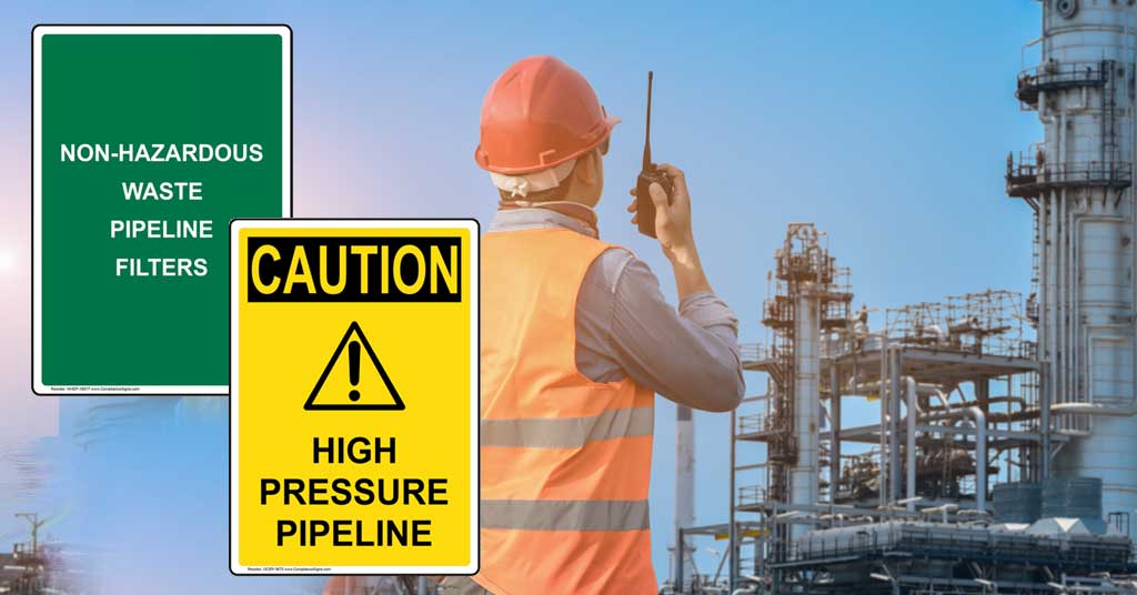 top signage for pipeline