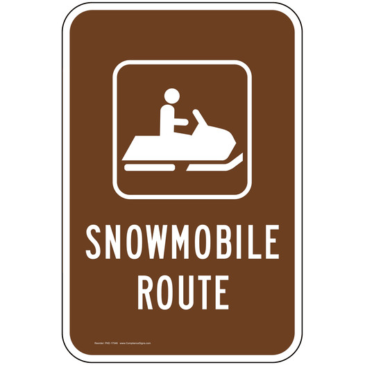 Snowmobile Route Sign for Recreation PKE-17546