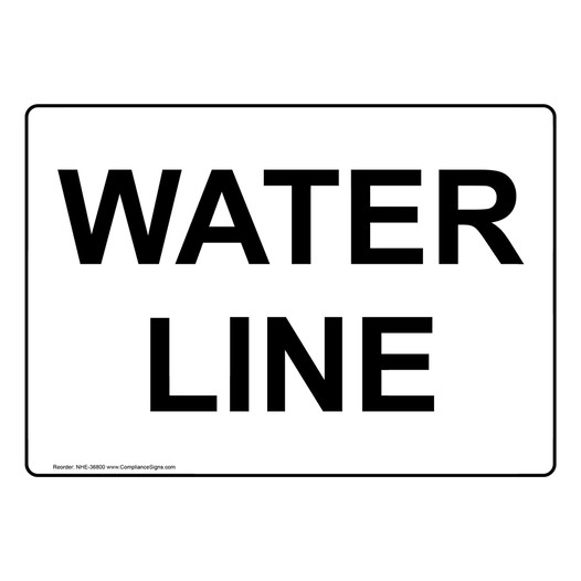 Water Line Sign NHE-36800