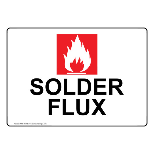 Solder Flux Sign With Symbol NHE-32715