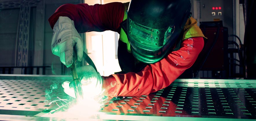 Welder with PPE