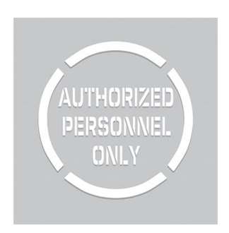 Authorized Personnel 20 Floor Stencil